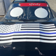 Kyle Weatherman’s #47 car included a “thin blue line” graphic on its hood.
